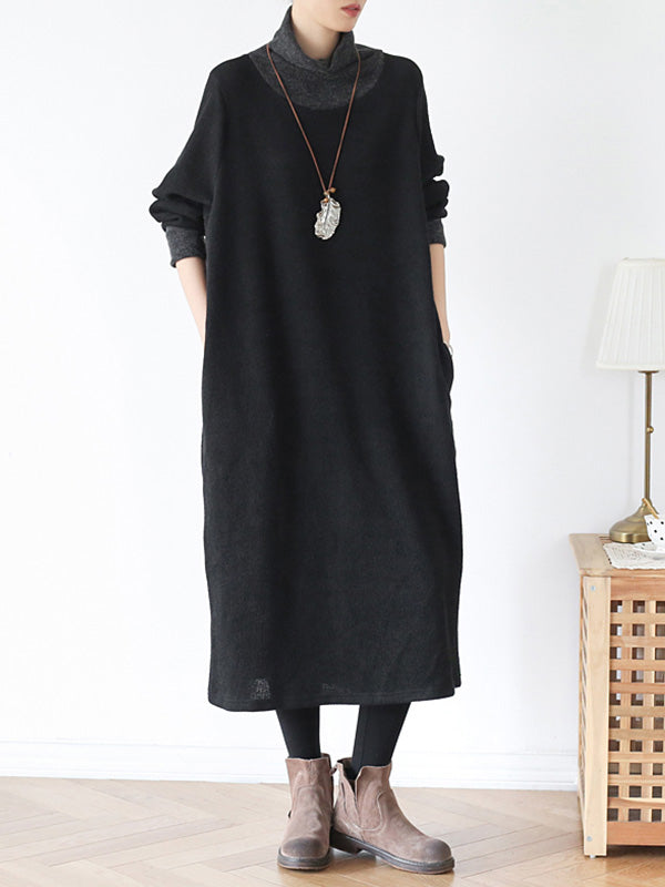 My Softer Side High-Neck Midi Dress - Fashionpara