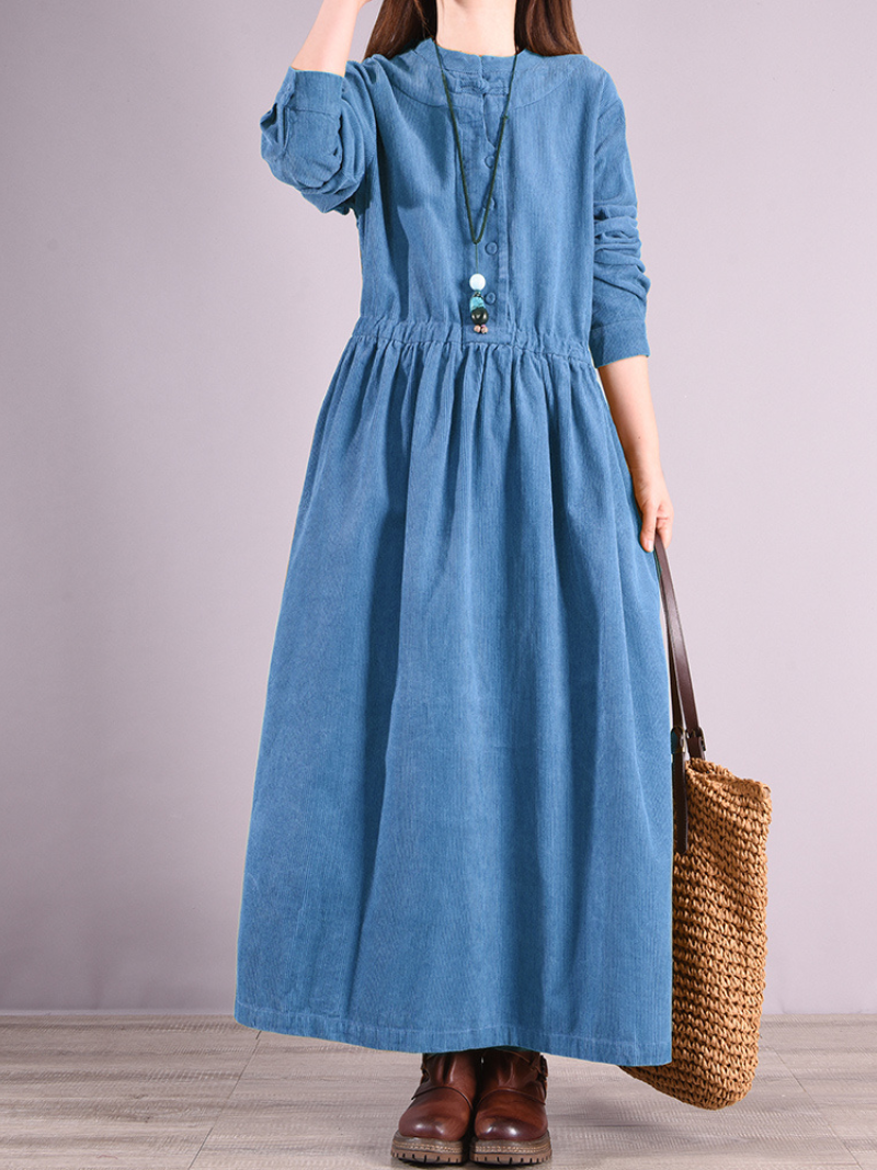 Corduroy Shirt Loose Plus Thickened with Velvet Corduroy Dress