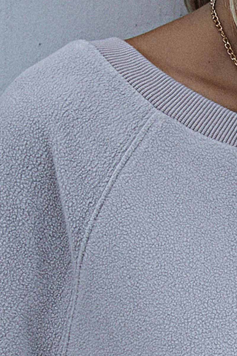 Florcoo Loose Padded Round Neck Top