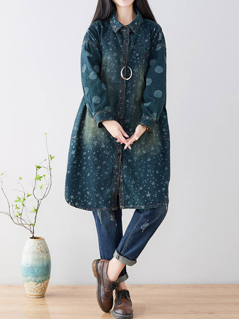 Diamonds In The Sky Shirt Dress - Fashionpara