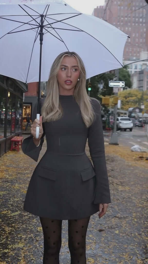 The Ultimate Muse Split Sleeve Mini Dress - Fashionpara