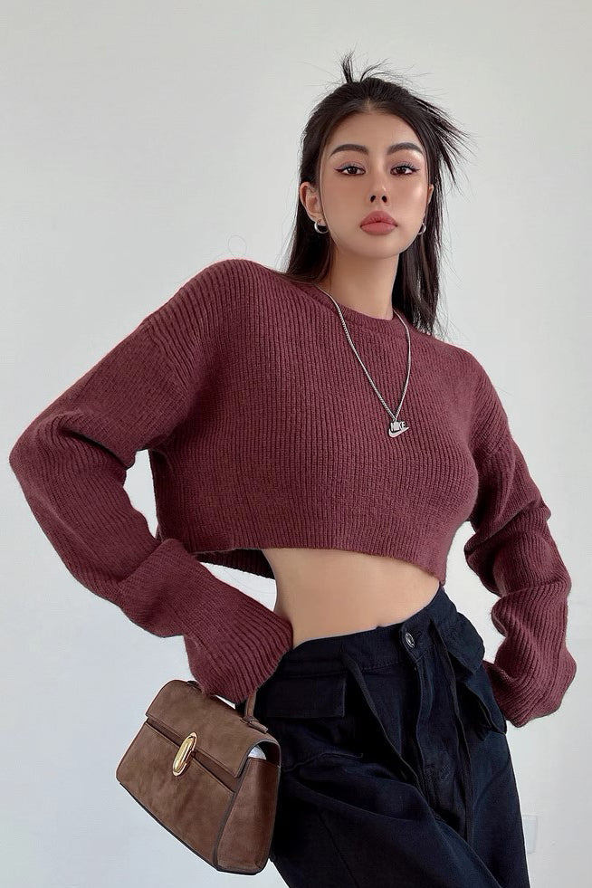 Orro Shop Loose Fitting Round Neck Long Sleeve Sweater