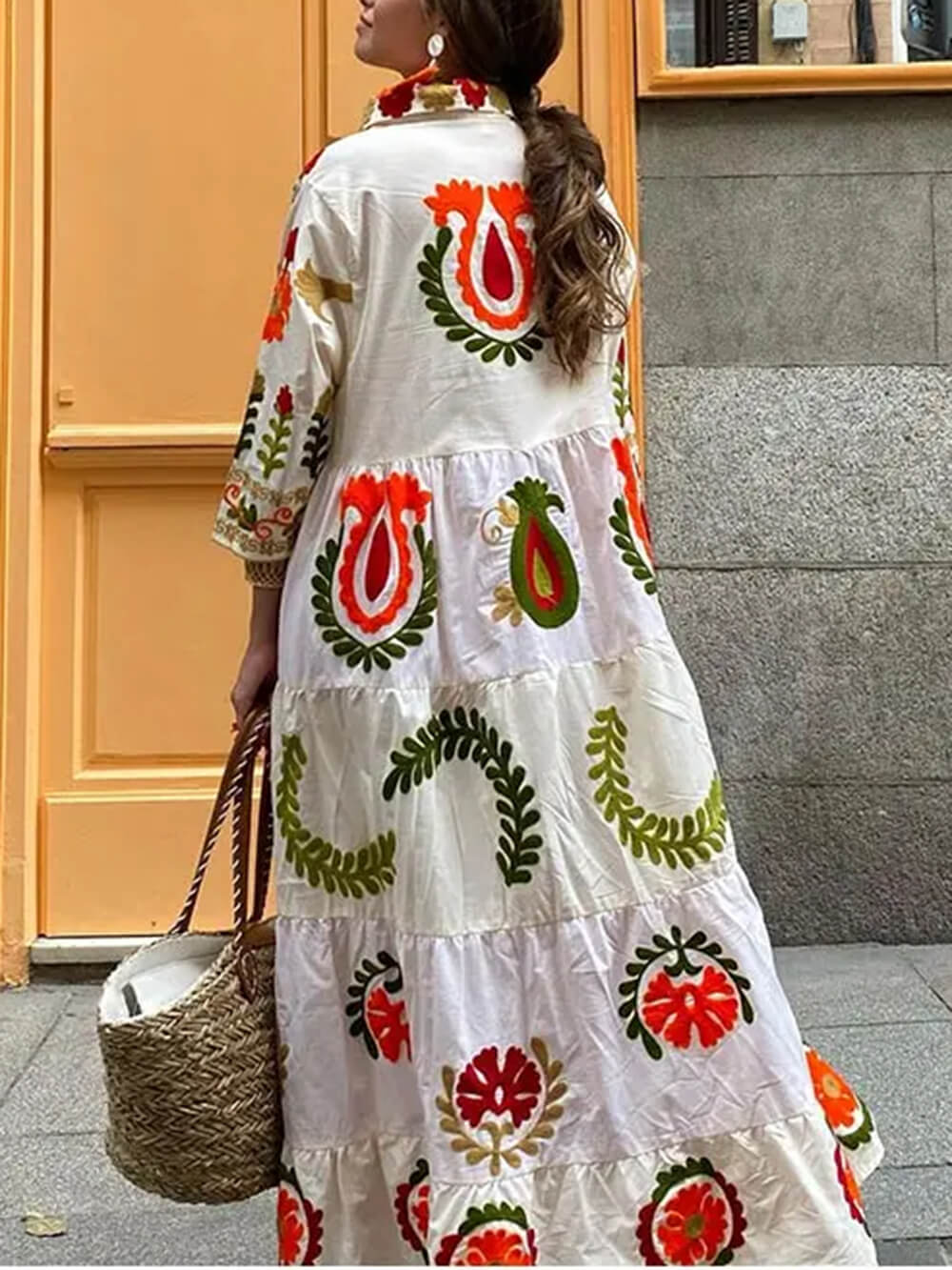 Bohemian Loose Print Dress - Fashionpara