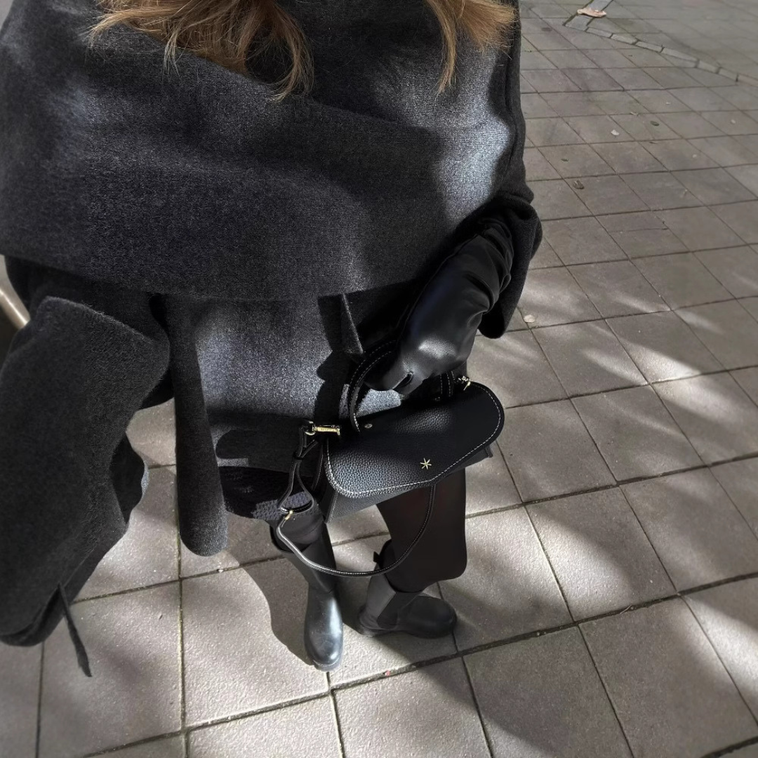 Draped Front Knit Cape Poncho 11