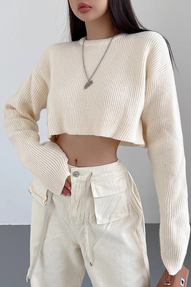 Orro Shop Loose Fitting Round Neck Long Sleeve Sweater