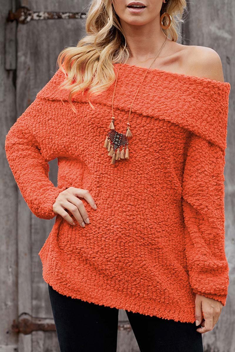 Florcoo Elegant Off-Shoulder Sweaters in Three Colors