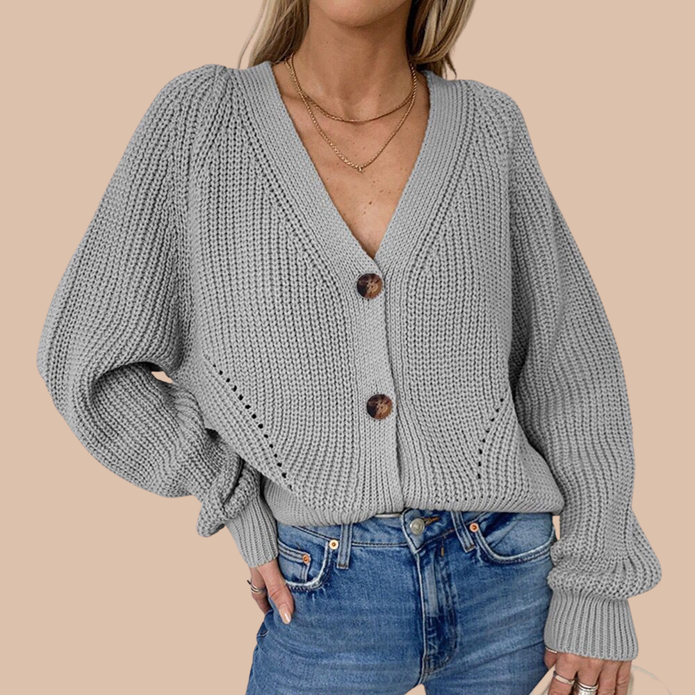 Rya Elegant Loose Knit Cardigan for Effortless Style