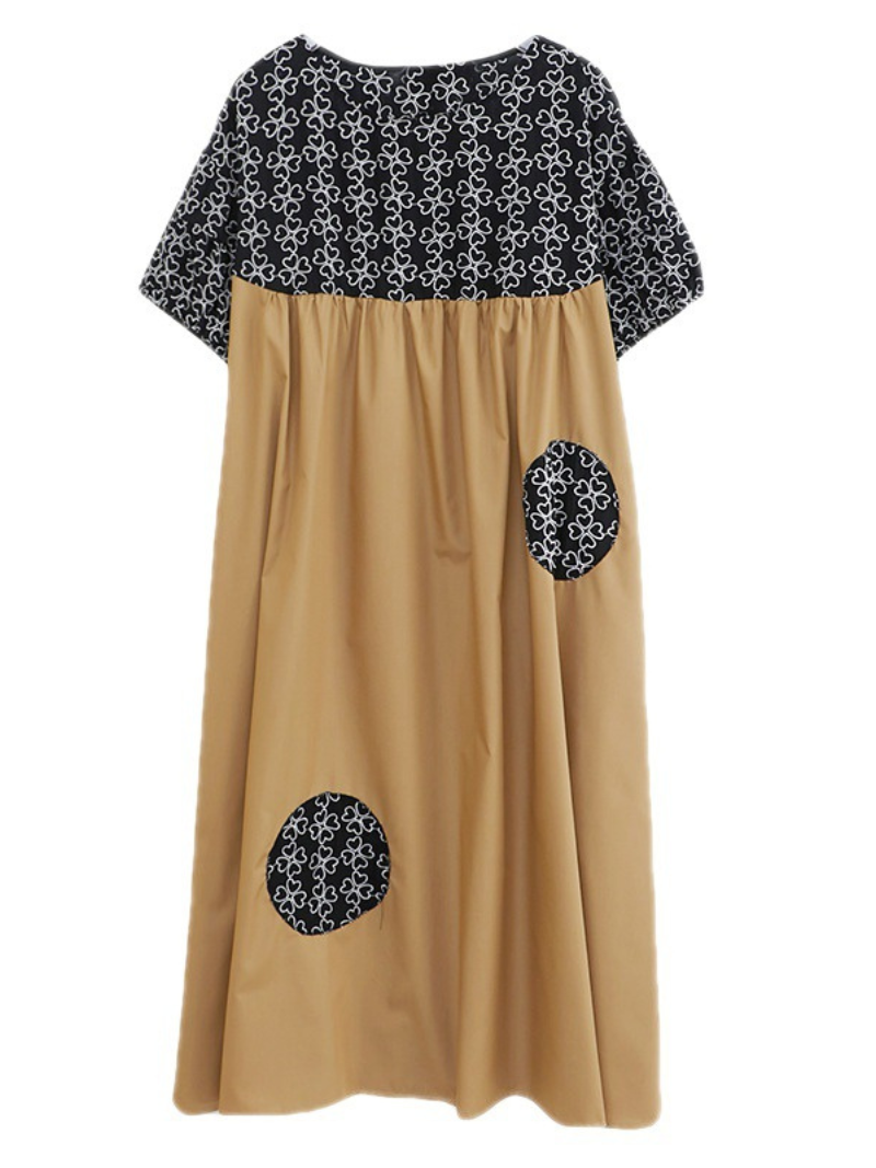 Wonder Cotton Short Slevees Smock Dress - Fashionpara