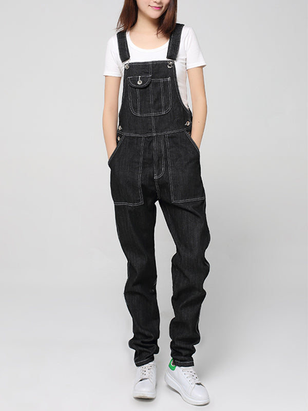 Mid-Rise Straight Leg Overalls (USA ONLY) - Fashionpara