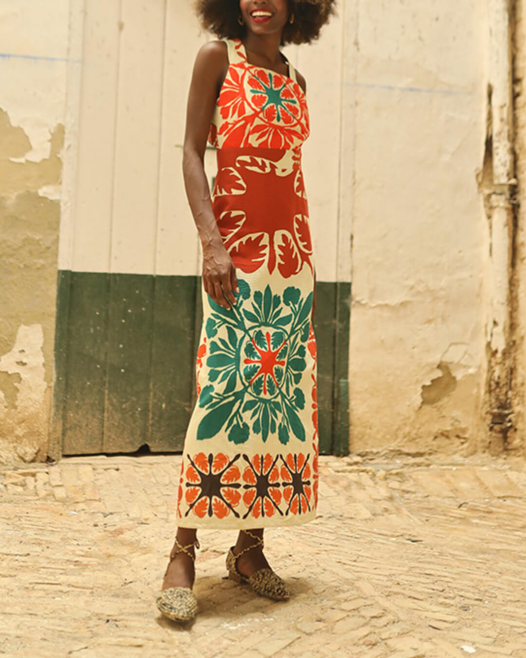 Unique Print Maxi Dress - Fashionpara