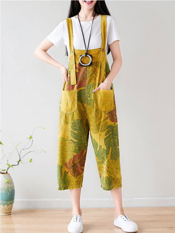 Tropical Jungle Overall Dungarees - Fashionpara