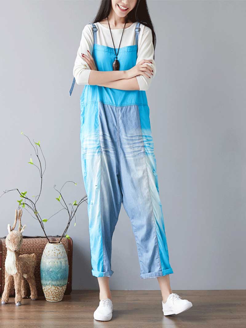 Call Me Crazy Denim Overall Dungarees - Fashionpara