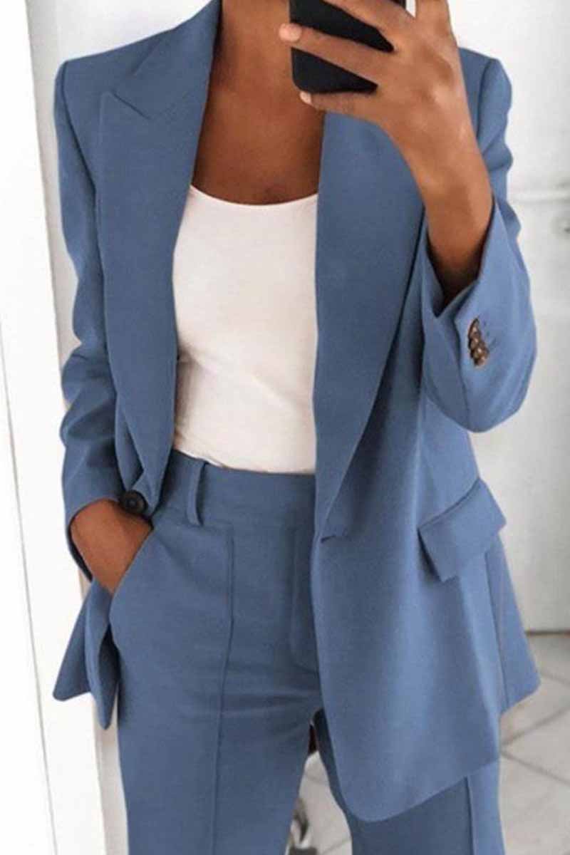 Florcoo Slim Fit Two-Piece Fashion Blazer Set in 5 Colors