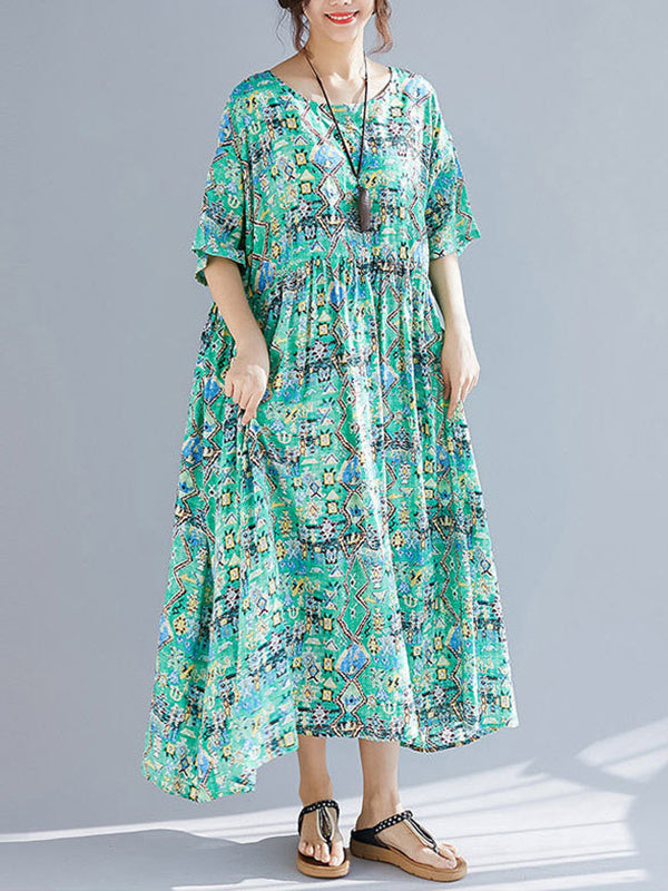 Green Light Smock Dress - Fashionpara