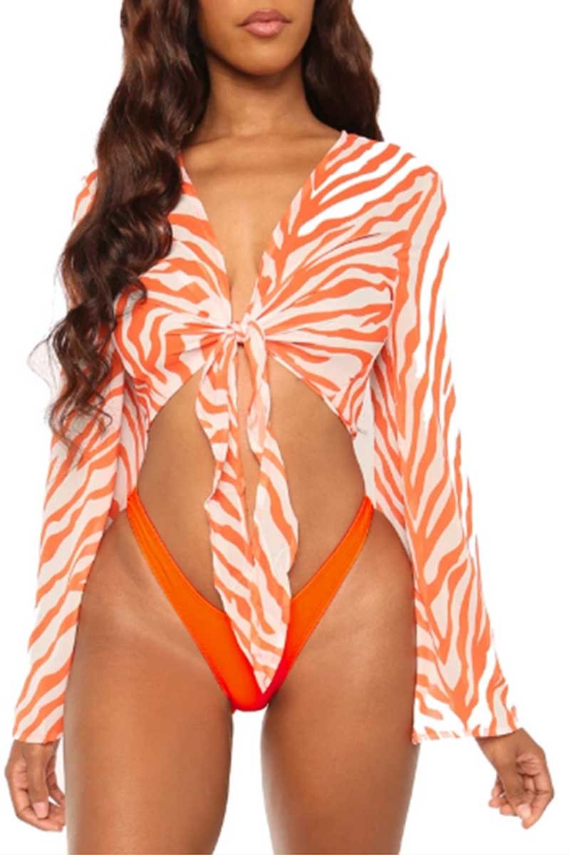 Bikini Three-Piece Mesh Swimwear