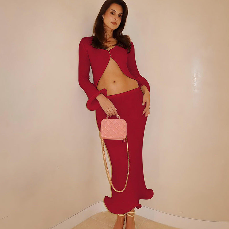 Nesra Co-Ord Set - Red