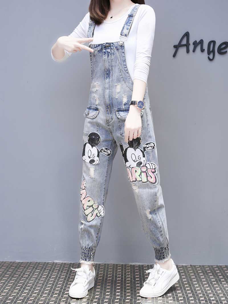 Falling in Love Denim Overall Dungaree - Fashionpara