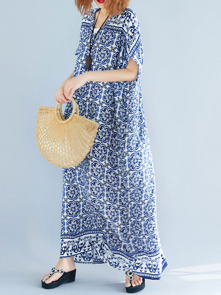 Took A Walk Kaftan Dress - Fashionpara