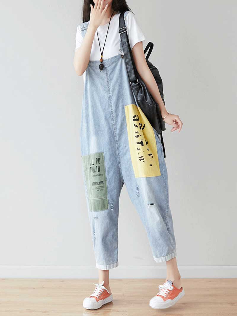 Believe in Your Flyness Adjustable Straps Denim Overall Dungarees - Fashionpara