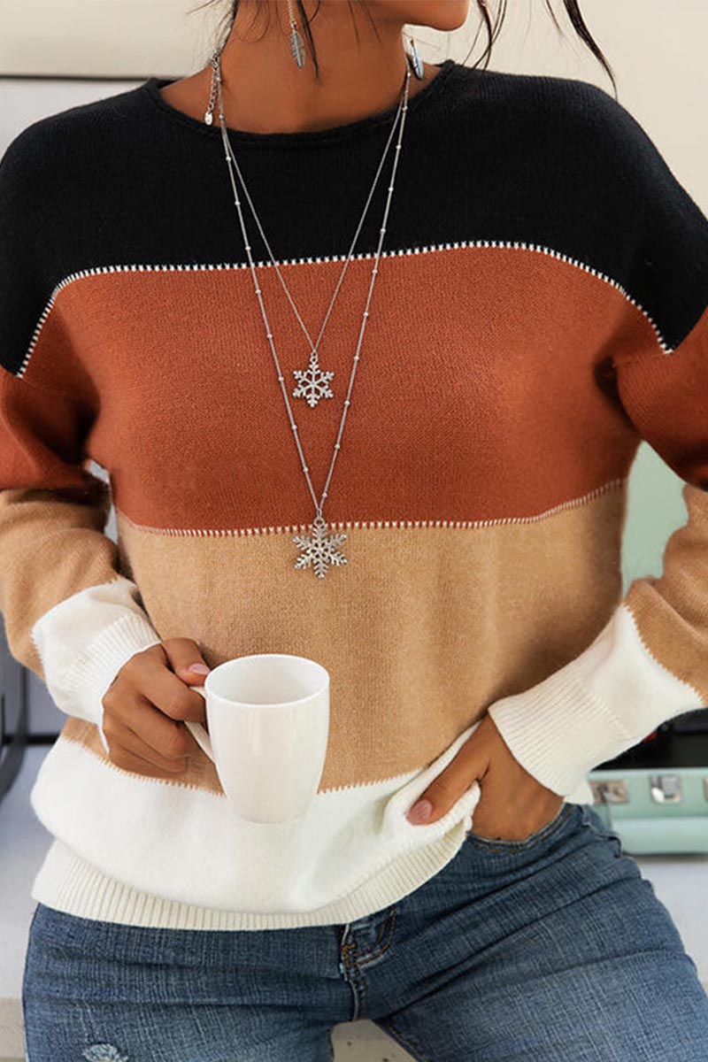 O-Neck Multi Color Sweater  Fashionpara