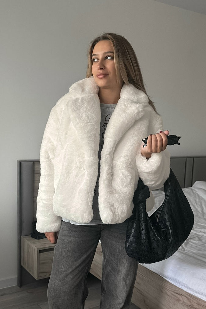 Solid Color Minimalist Fleece Loose Coat