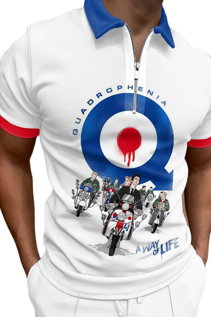 Men's Printed Slim Fit Polo Shirt Fashionpara