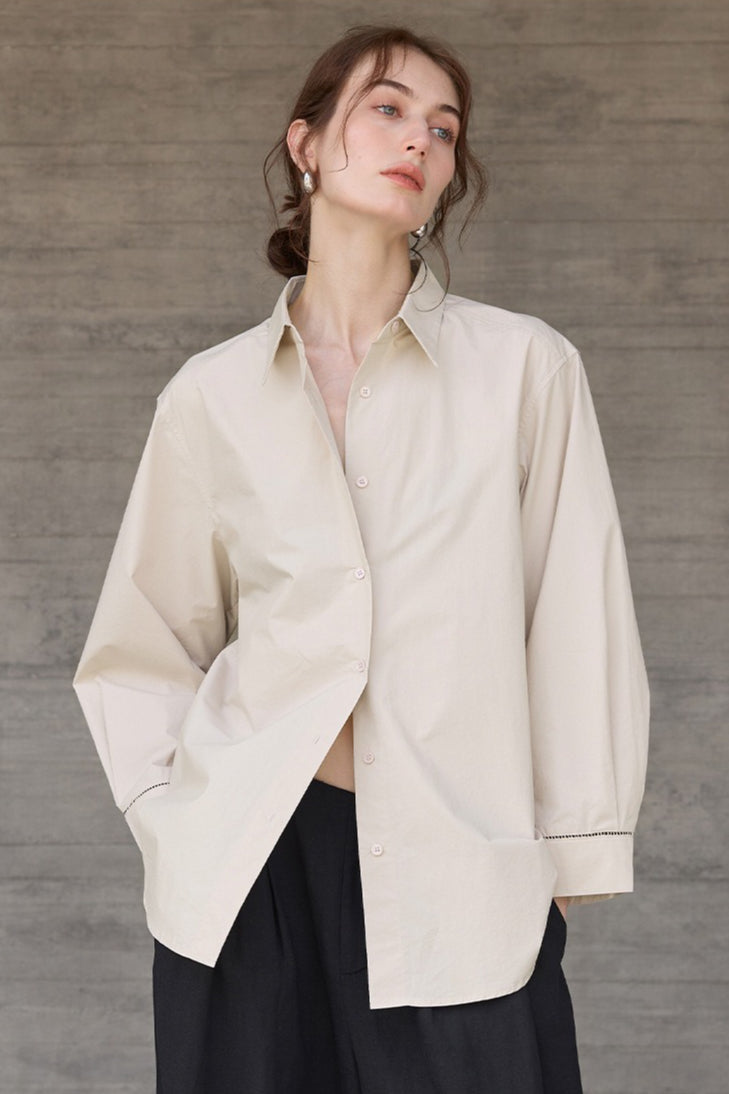 High Density Cotton Collared Blouse