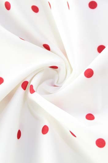 Polka Dot Bow-Detail Mini Dress - Fashionpara