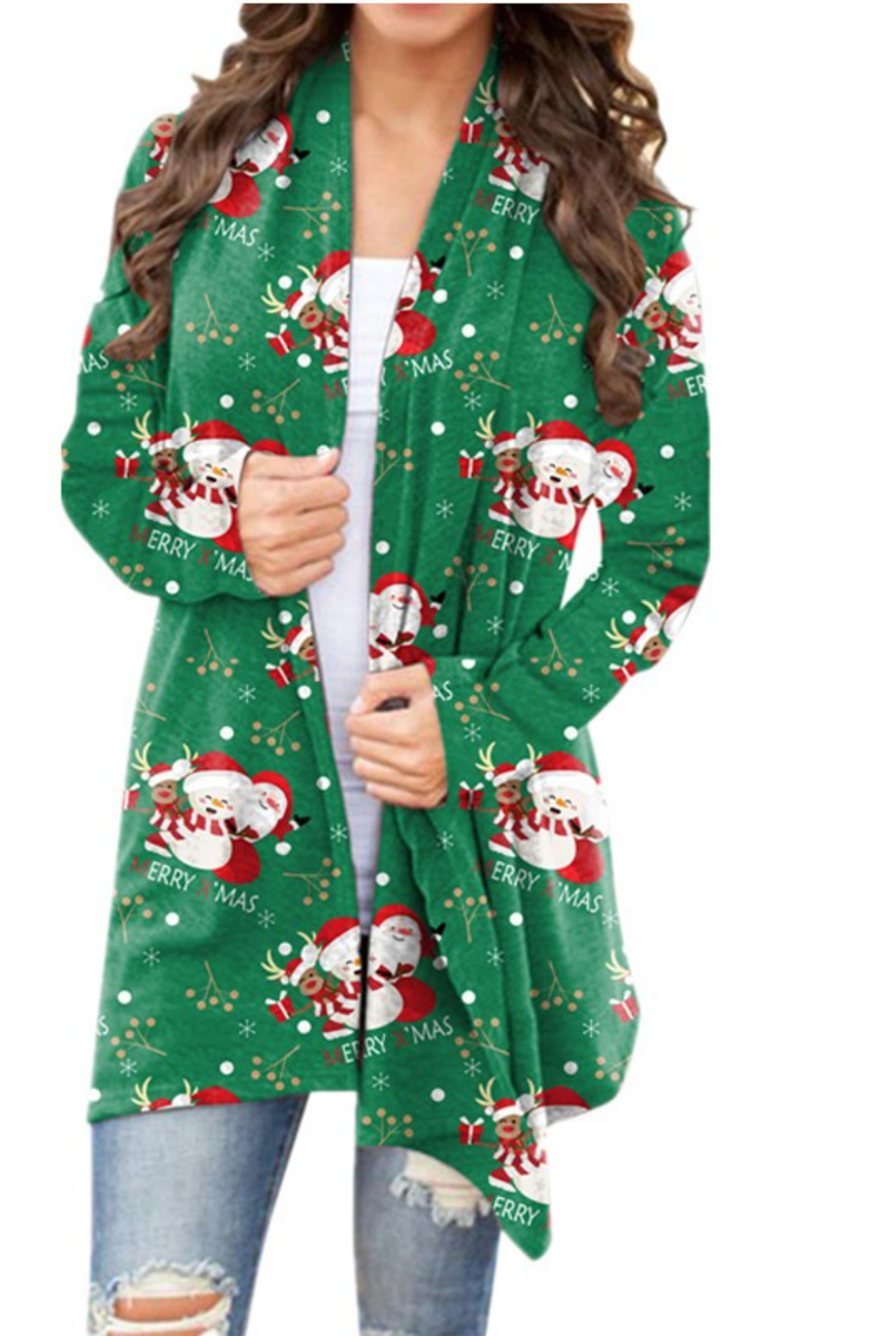 Casual Long-sleeved Christmas Cardigan  Fashionpara