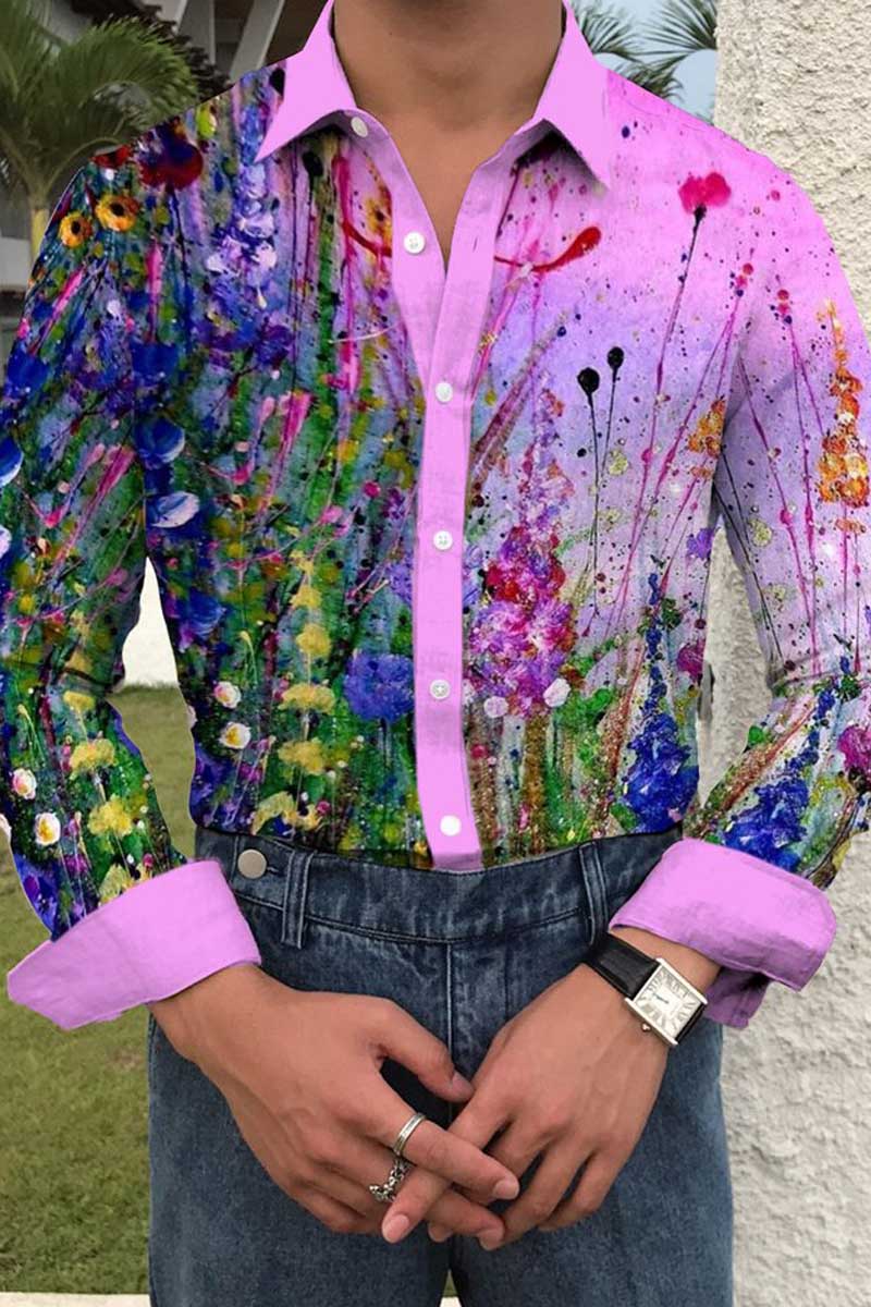 Men's Cotton&Linen Long-Sleeved Fashion Casual Shirt - Fashionpara