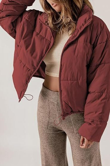 Classic Plain Quilted Puffer Jacket 10