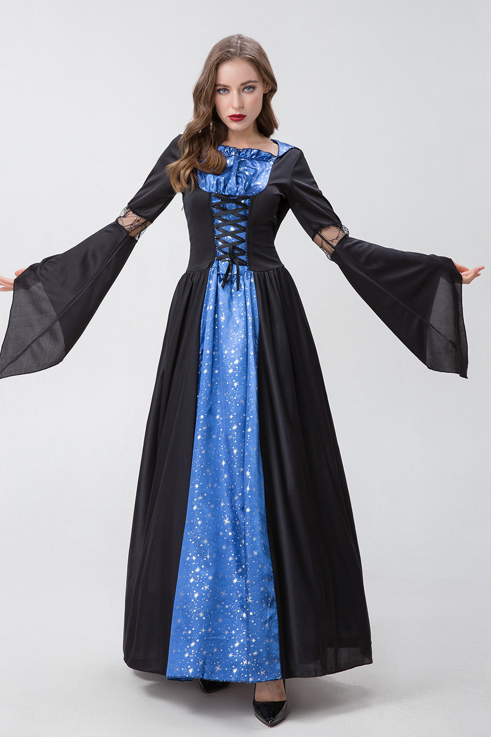 Halloween Dark Witch Stage Performance Maxi Dress