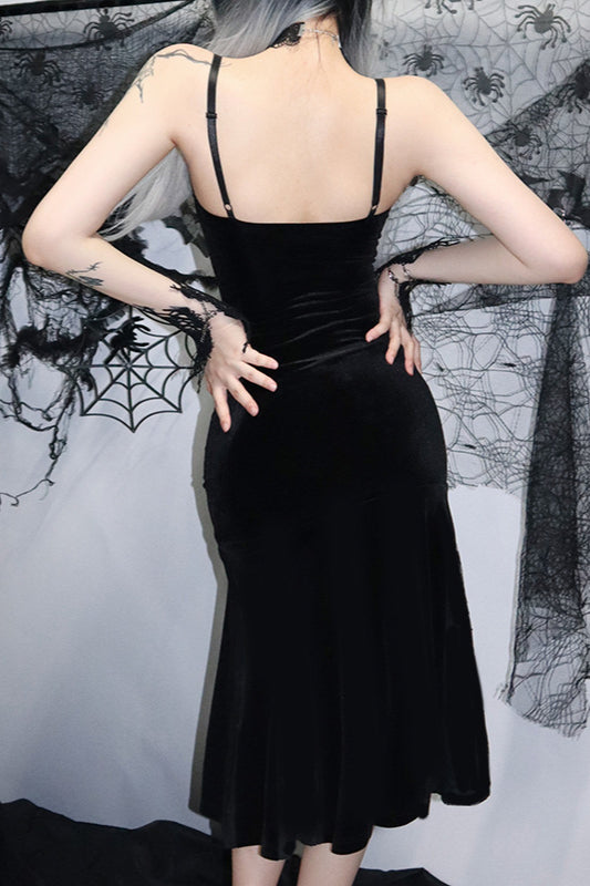 Dark Spliced Gothic Dress
