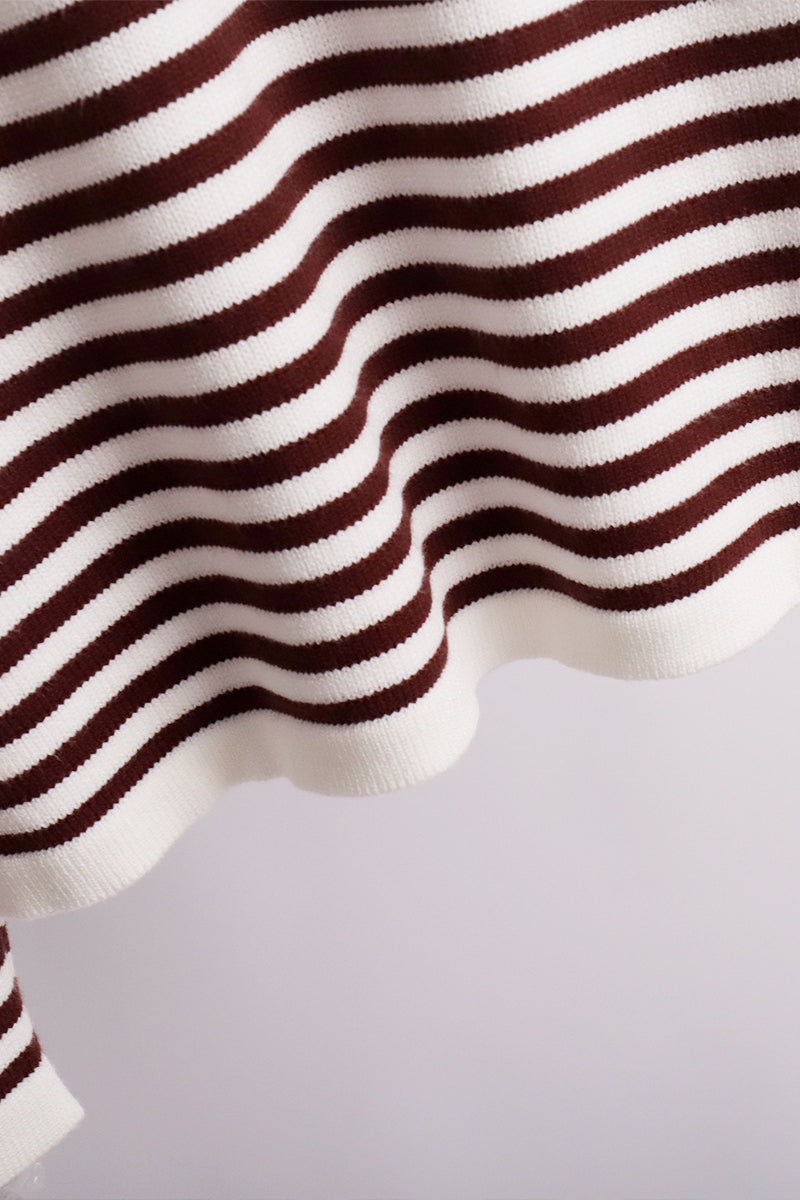 PrincessAce Ribbed Colorblock Striped Knit Sweater for Style