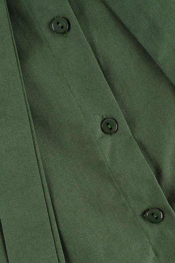 Scarf Tie Collared Button Blouse