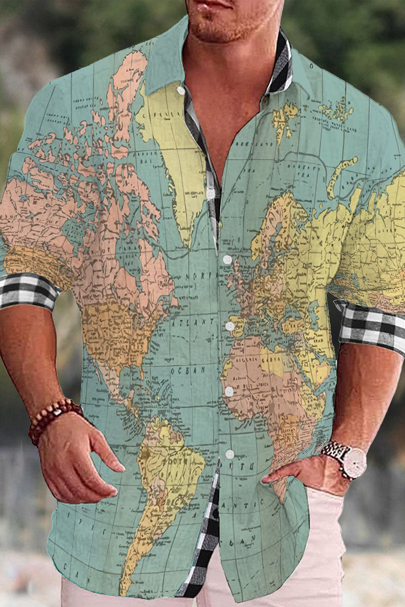 Men's Cotton&Linen Long-Sleeved Fashion Casual Shirt - Fashionpara