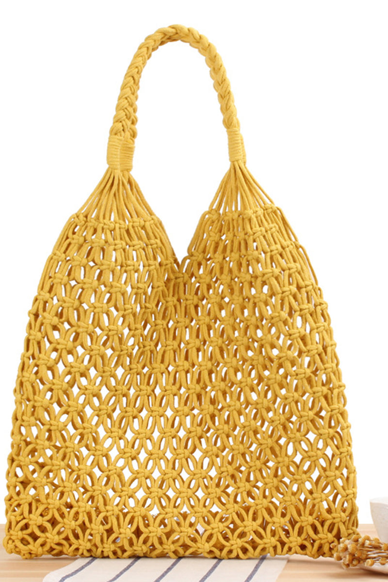 Beach Woven Straw Shopper Bag - Fashionpara