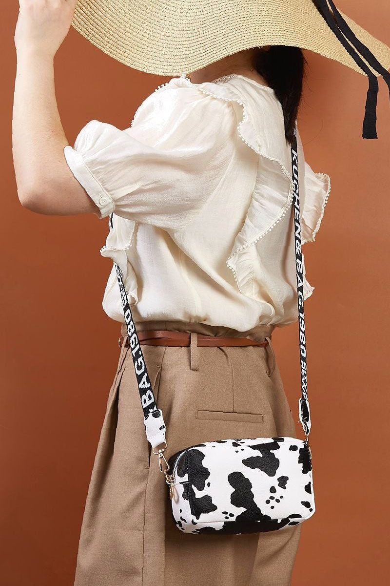 Cow Pattern Crossbody Bag - Fashionpara