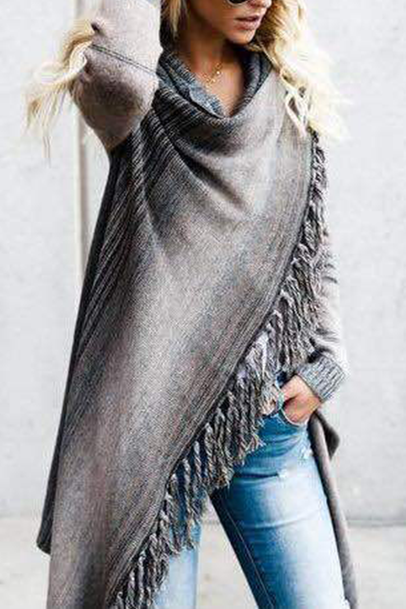 Florcoo Striped Shawl Sweater - Stylish and Versatile Top