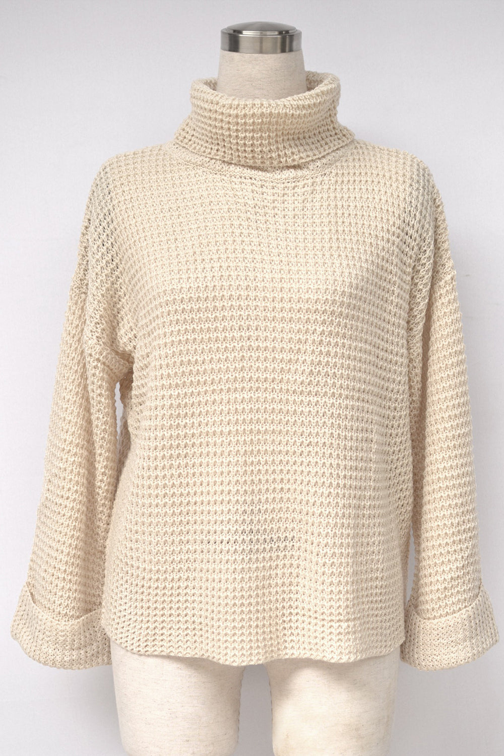 RadyRin Loose High Neck Sweater for Effortless Style