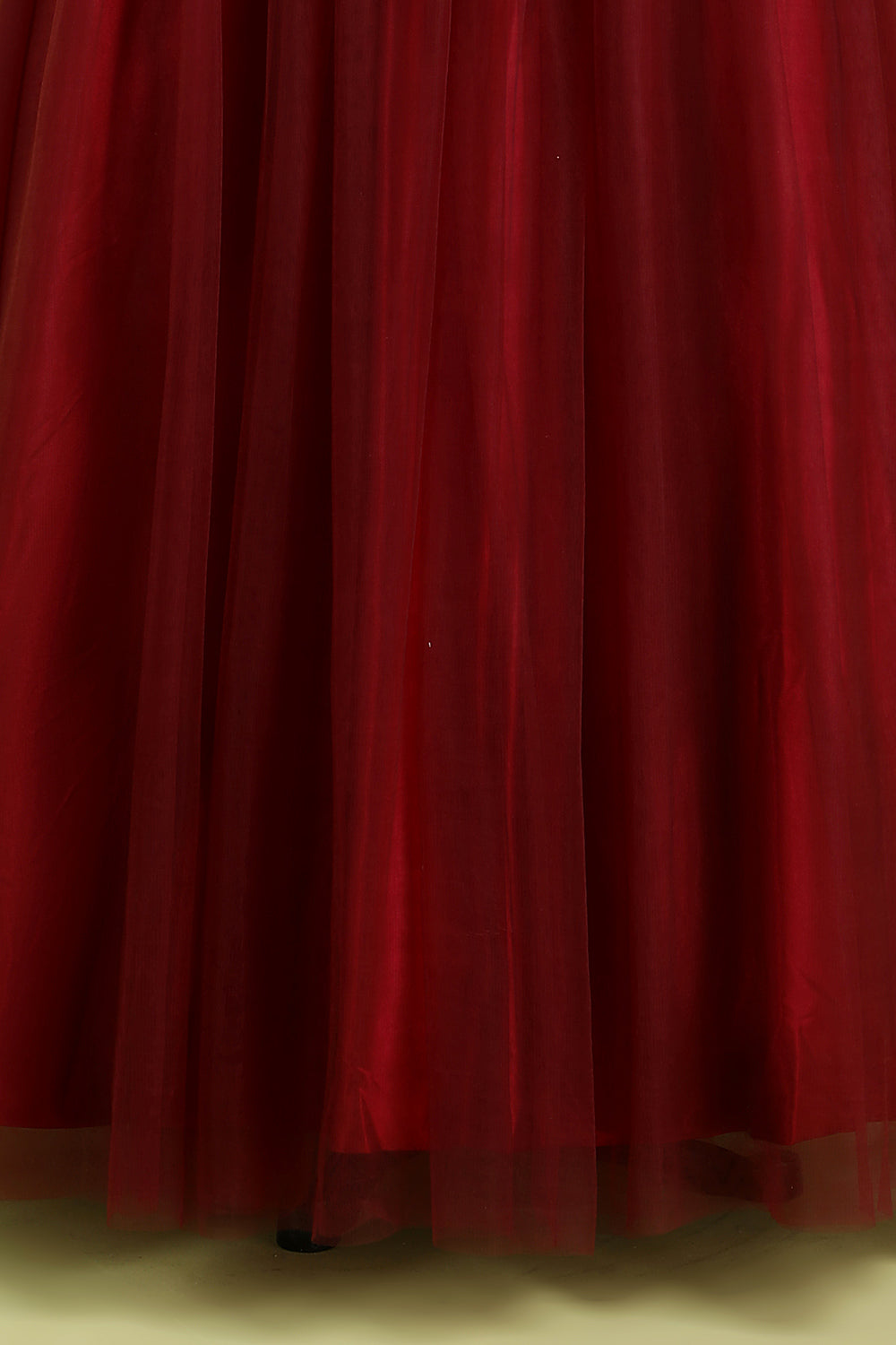 Burgundy Ball Gown - Fashionpara