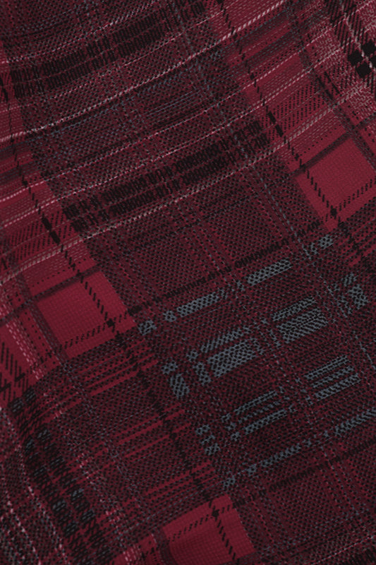 Plaid Asymmetrical Cowl Neck Cami Corset - Fashionpara