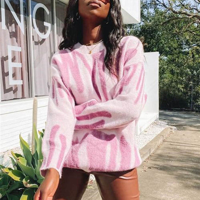 ShoptheCIC Tie Dye Oversized Knit Sweater for Cozy Style