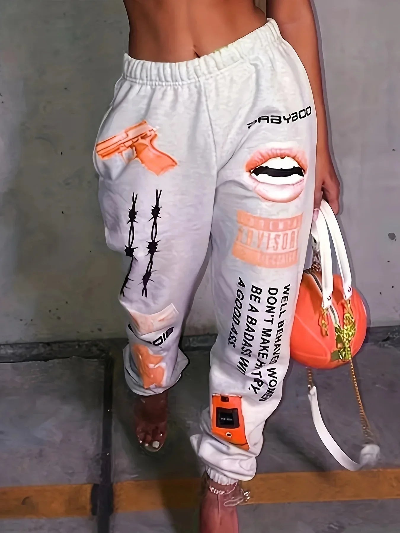 Summer Graphic High Waist Jogger Pants