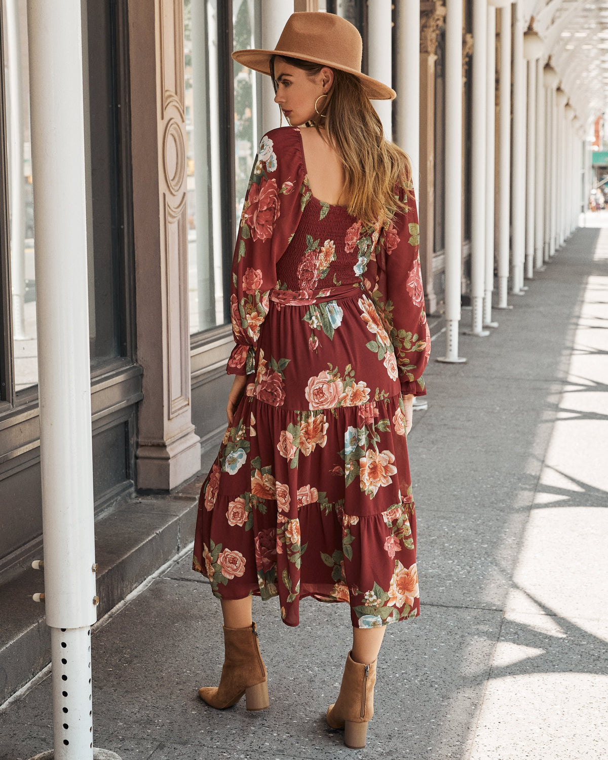 Claudette Floral Smocked Midi Dress - FINAL SALE