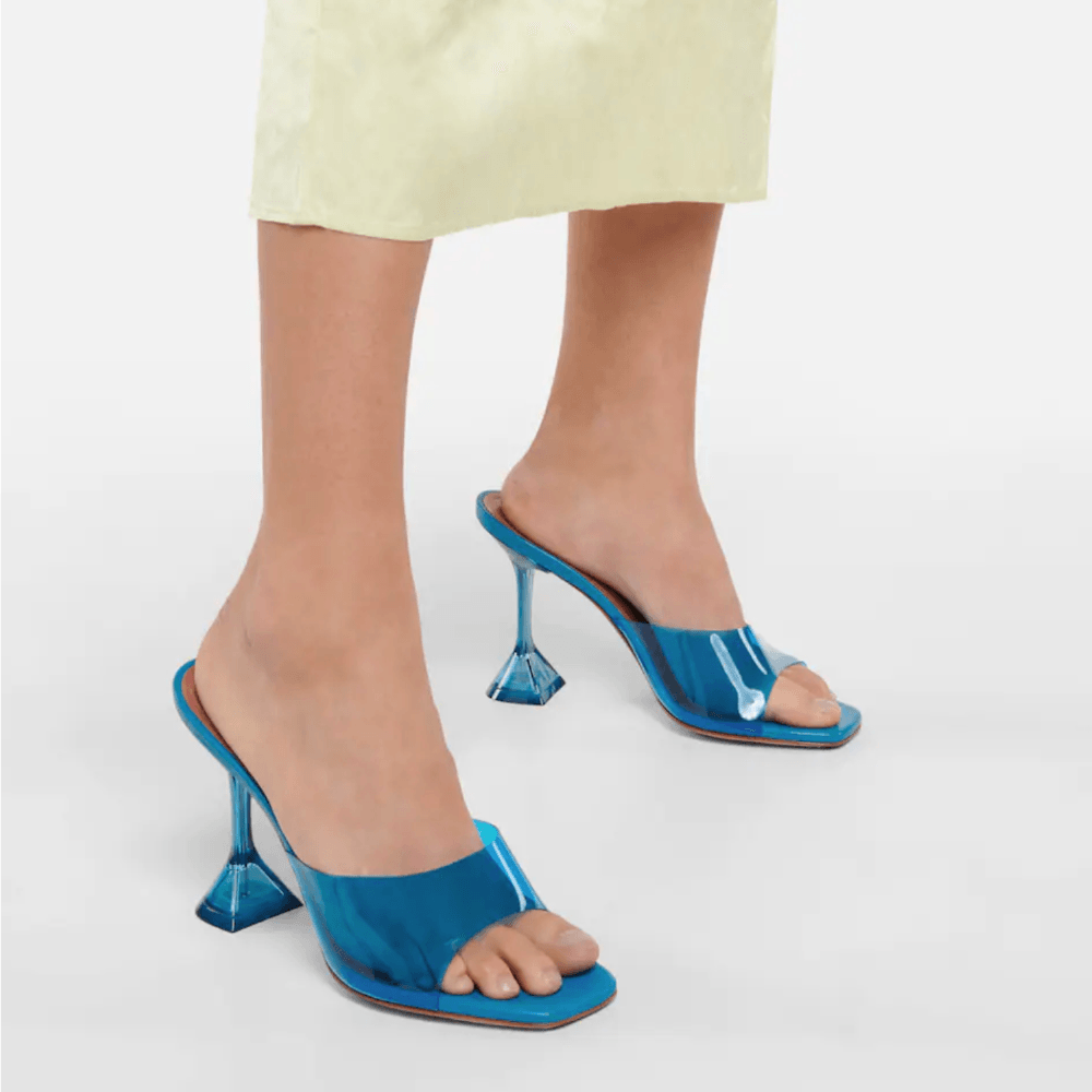 Moonchild Perspex Square Toe Heeled Sandals