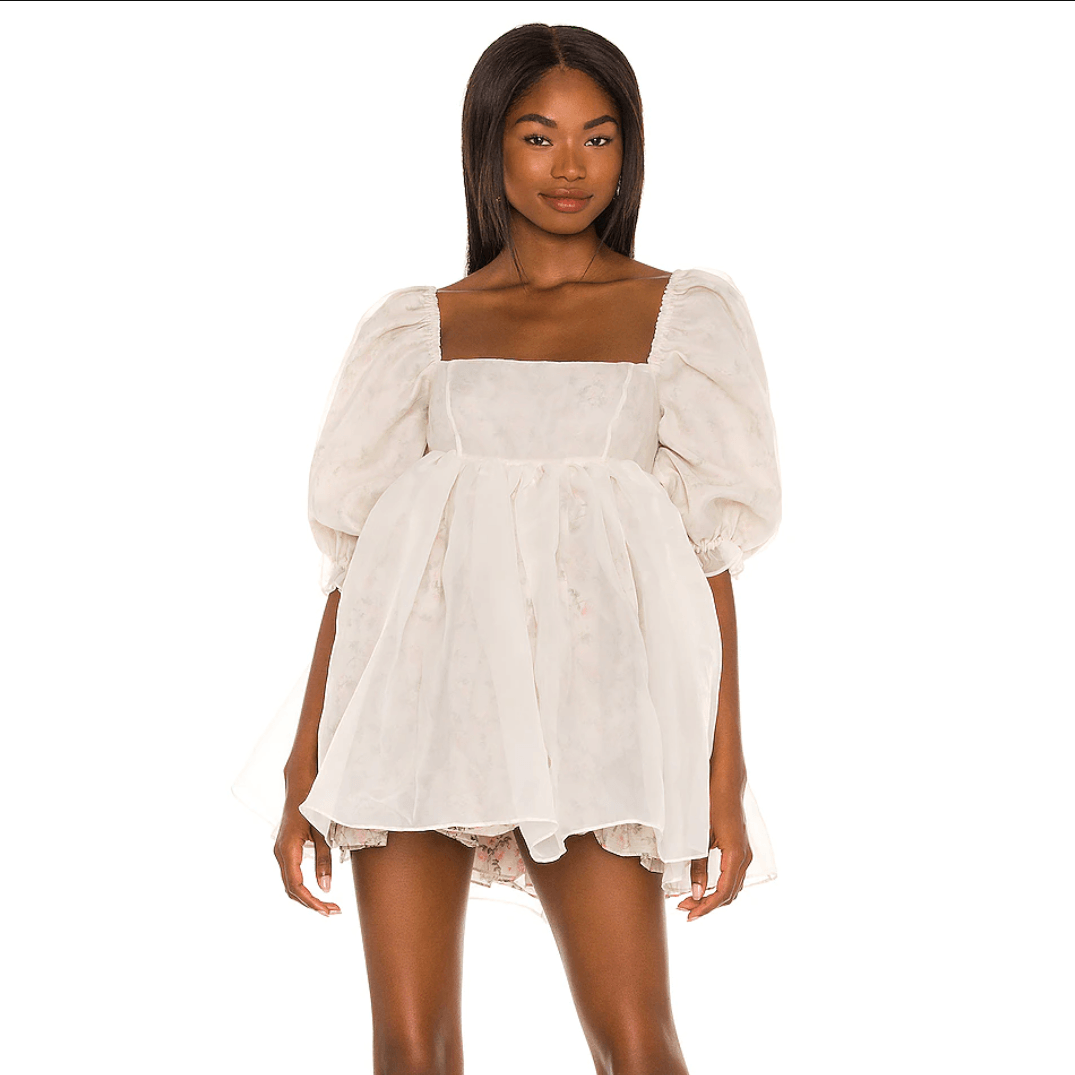 Ruby Chiffon Puffy Princess Mini Dress - View 5