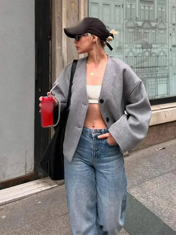 Solid Casual Short Coat 2