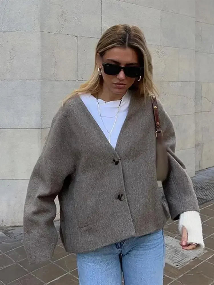 Solid Casual Short Coat 6