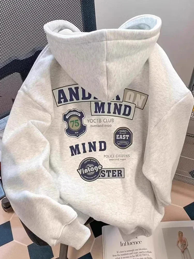 Graphic Printed Vintage Hoodie